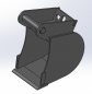Preview: Bowell Humuslöffel kompatibel zu MS-01 / MS-03  Minibagger