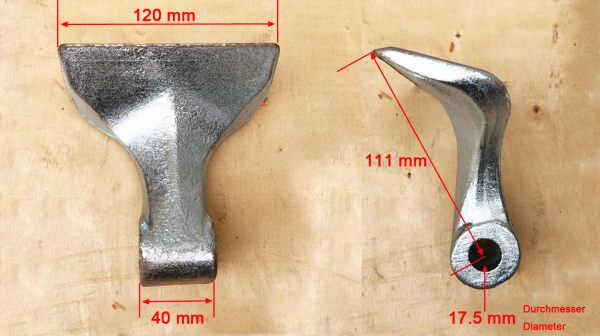 5 x Schlegelhammer BCX/pro-serie 1400gr inkl. 10.9 Bolzen