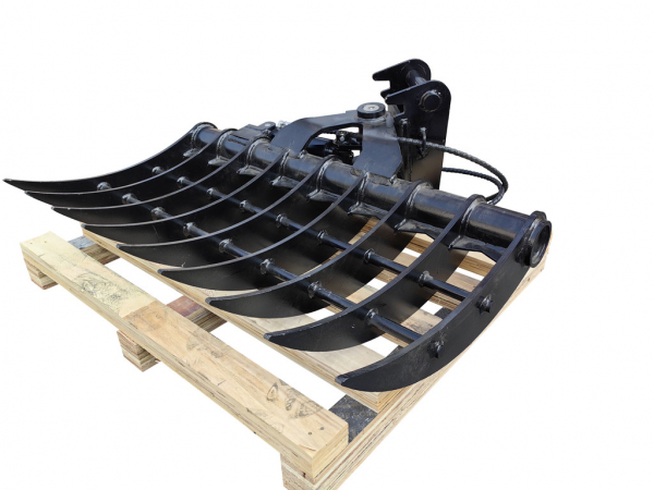 Bowell Hydraulischer Roderechen Wurzelrechen kompatibel zu MS-01 / MS-03  Minibagger