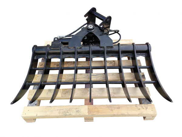 Bowell Hydraulischer Roderechen Wurzelrechen kompatibel zu MS-01 / MS-03  Minibagger