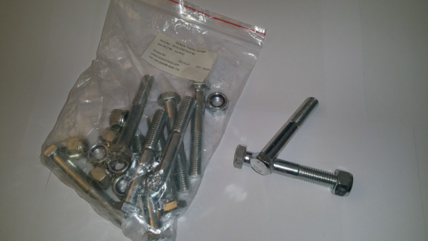 54 - 10 sets Bowell M12x80 bolt 10.9 with nut for flail hammer or Y-knife