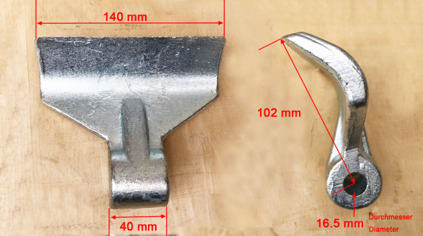 19-2 - 5 pcs. flail hammer BCRS-Series 1300gr incl. 10.9 bolts
