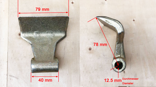 12-1 - 10 Stück Bowell Schlegelhammer gehärtet BCRL-Serie 400gr mit 10.9 Bolzen